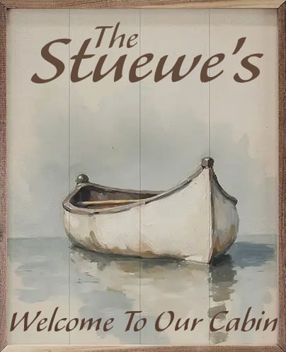 White Boat On The Water Wood Art