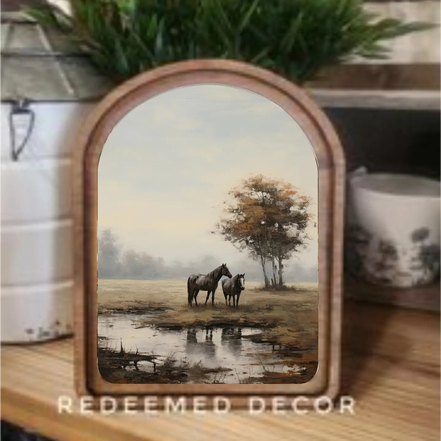 Pasture Horses Framed Art