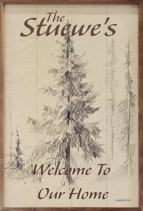 Elegant Pine Wood Art