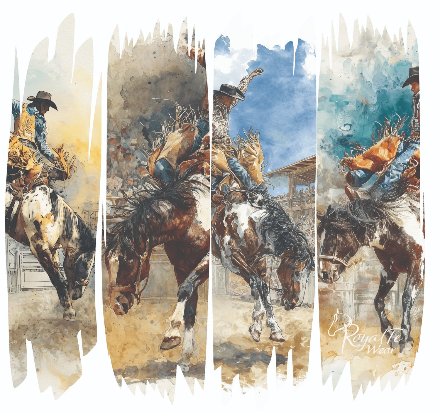 Brush Stroke Broncs Crew Neck Sweatshirt