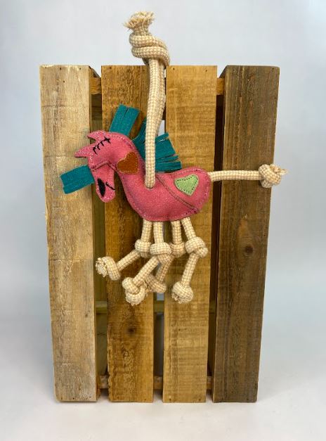 Leather Horse Dog Toy