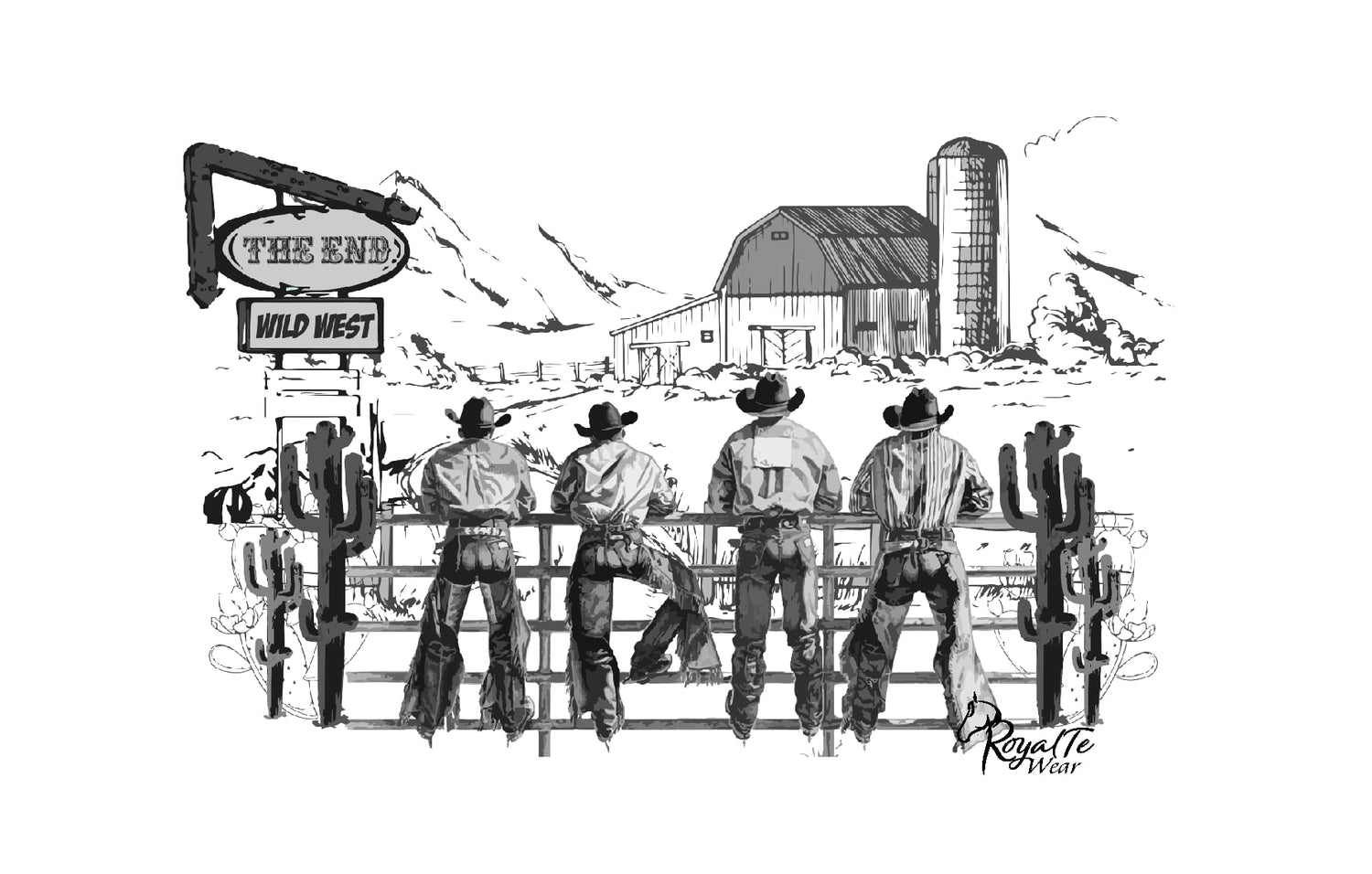 Cowboys On Fence Crew Neck Sweatshirt