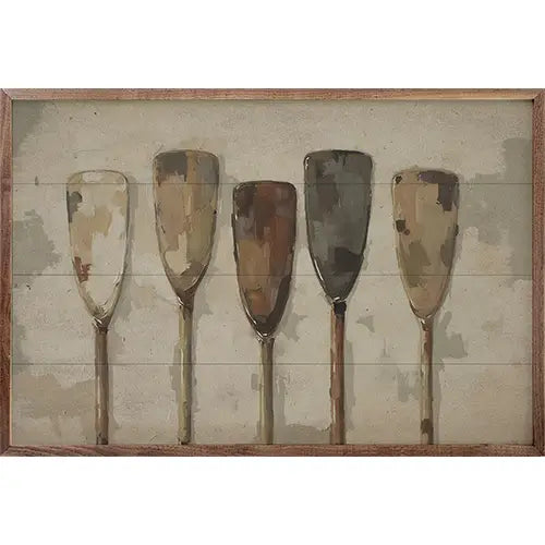 Vintage Boat Oars Wood Art
