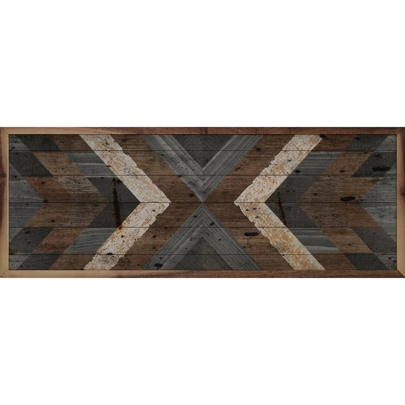 Patterned Rustic Gray Wood Art