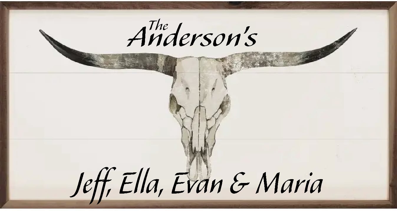 Longhorn Skull Wood Art