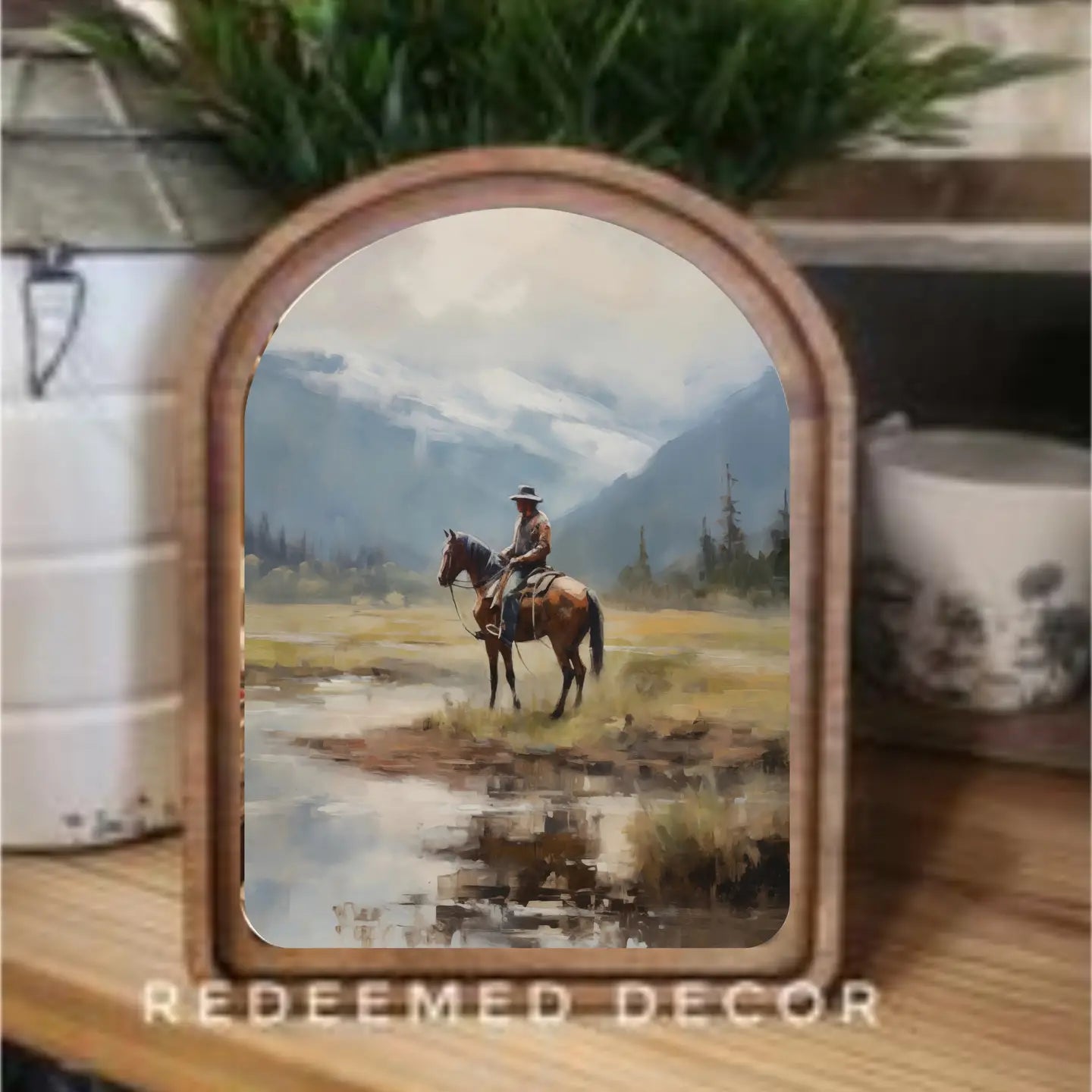 Mountain Cowboy Framed Art