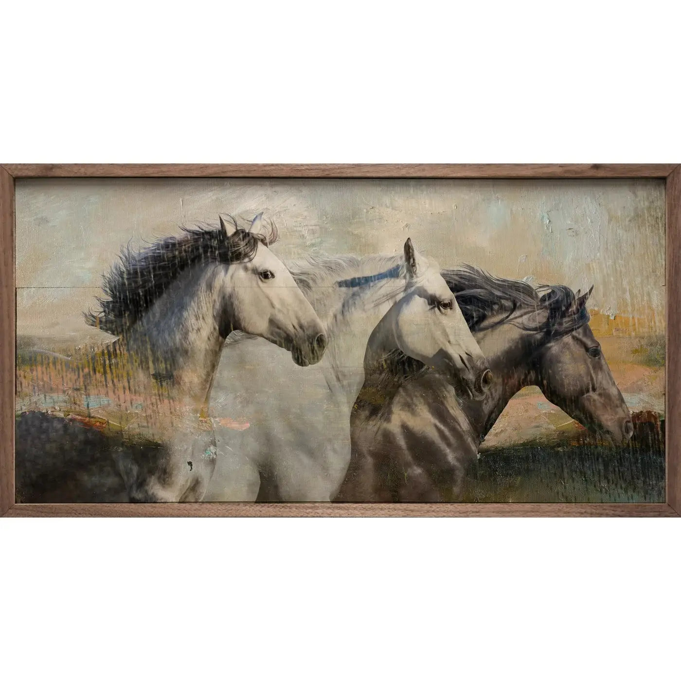 Freedom Horses Wood Art
