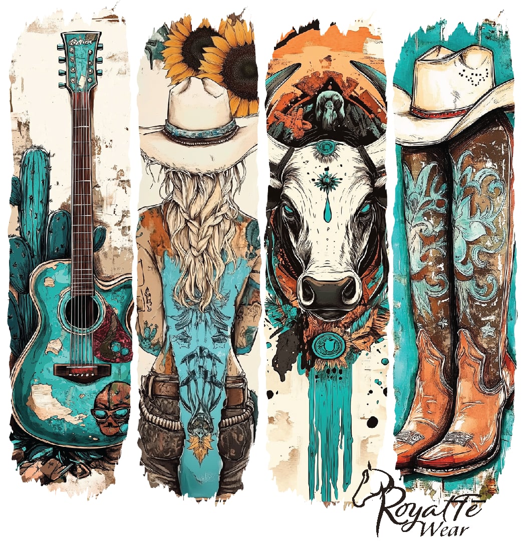 Brush Stroke Country Crew Neck Sweatshirt