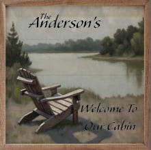 Chair By the Lake Wood Art