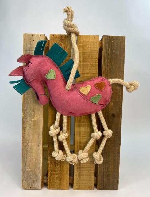 Leather Horse Dog Toy
