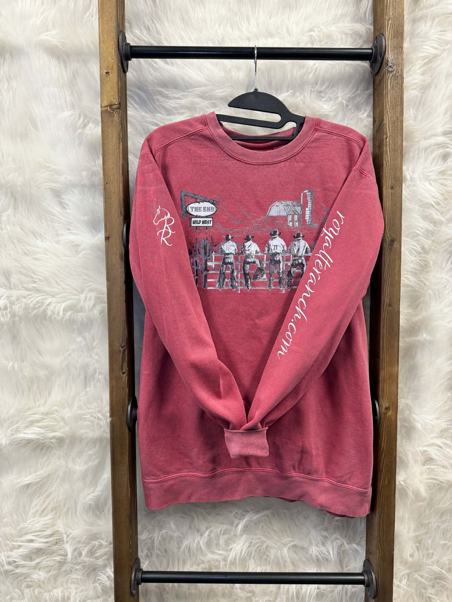 Cowboys On Fence Crew Neck Sweatshirt